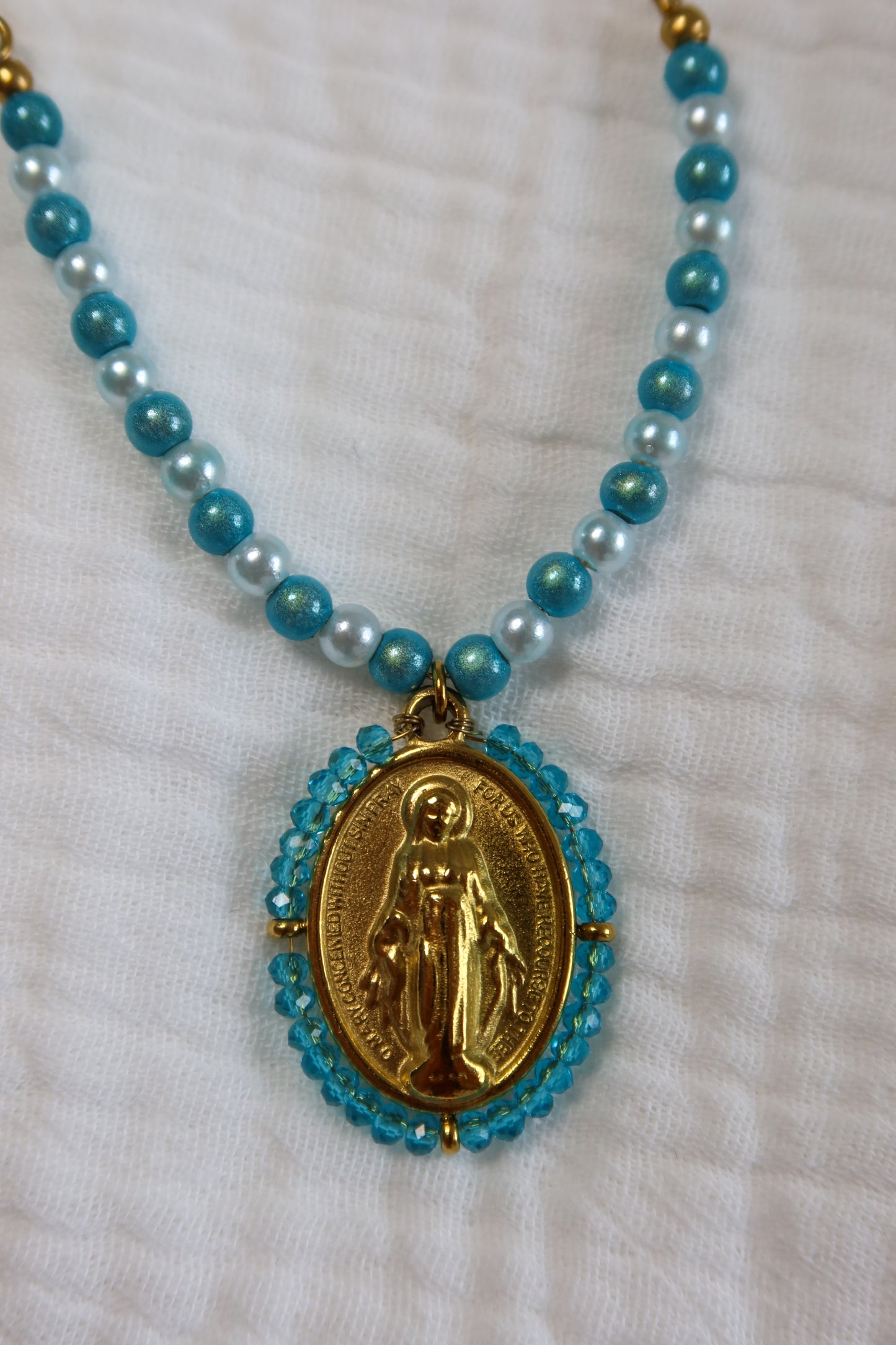 Collier Ave Maria - Turquoise