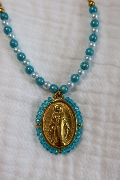 Collier Ave Maria - Turquoise