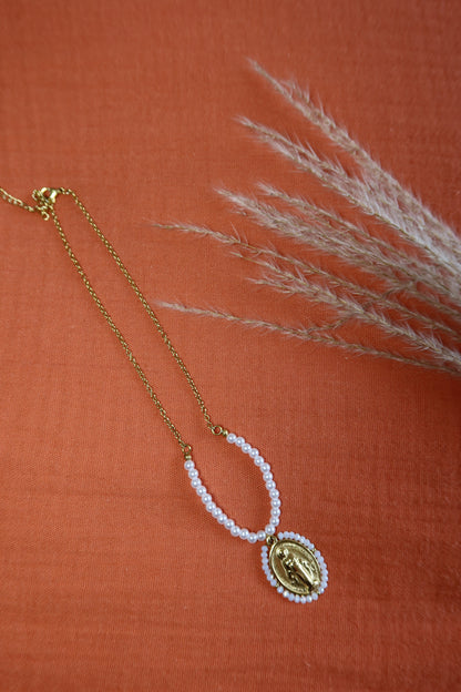 Collier Ave Maria - Blanc